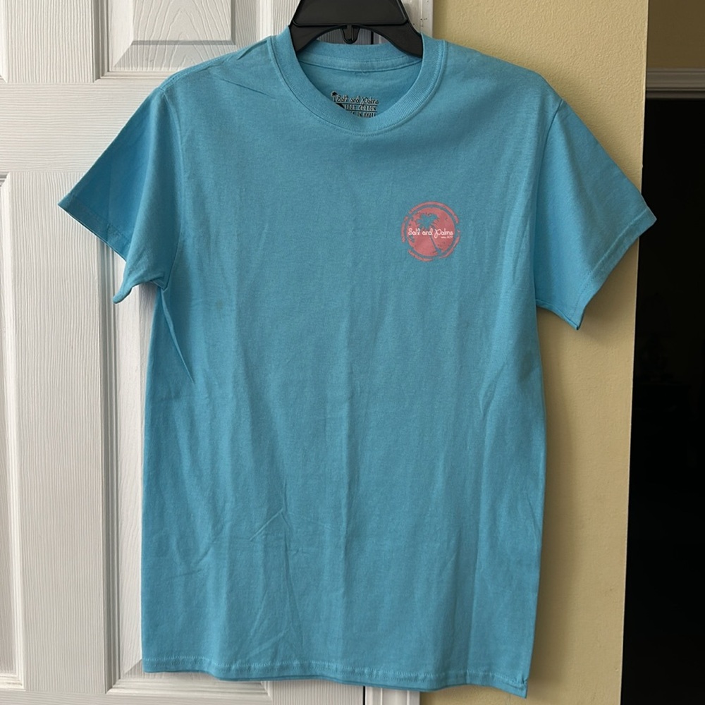 Salt n’ Palms Sun Lines Beach T-shirt Surfer Shirt Lightweight.  size S NWOT
